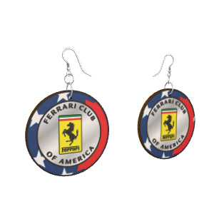 Ferrari Club of America lightweight earrings