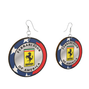 Ferrari Club of America lightweight earrings