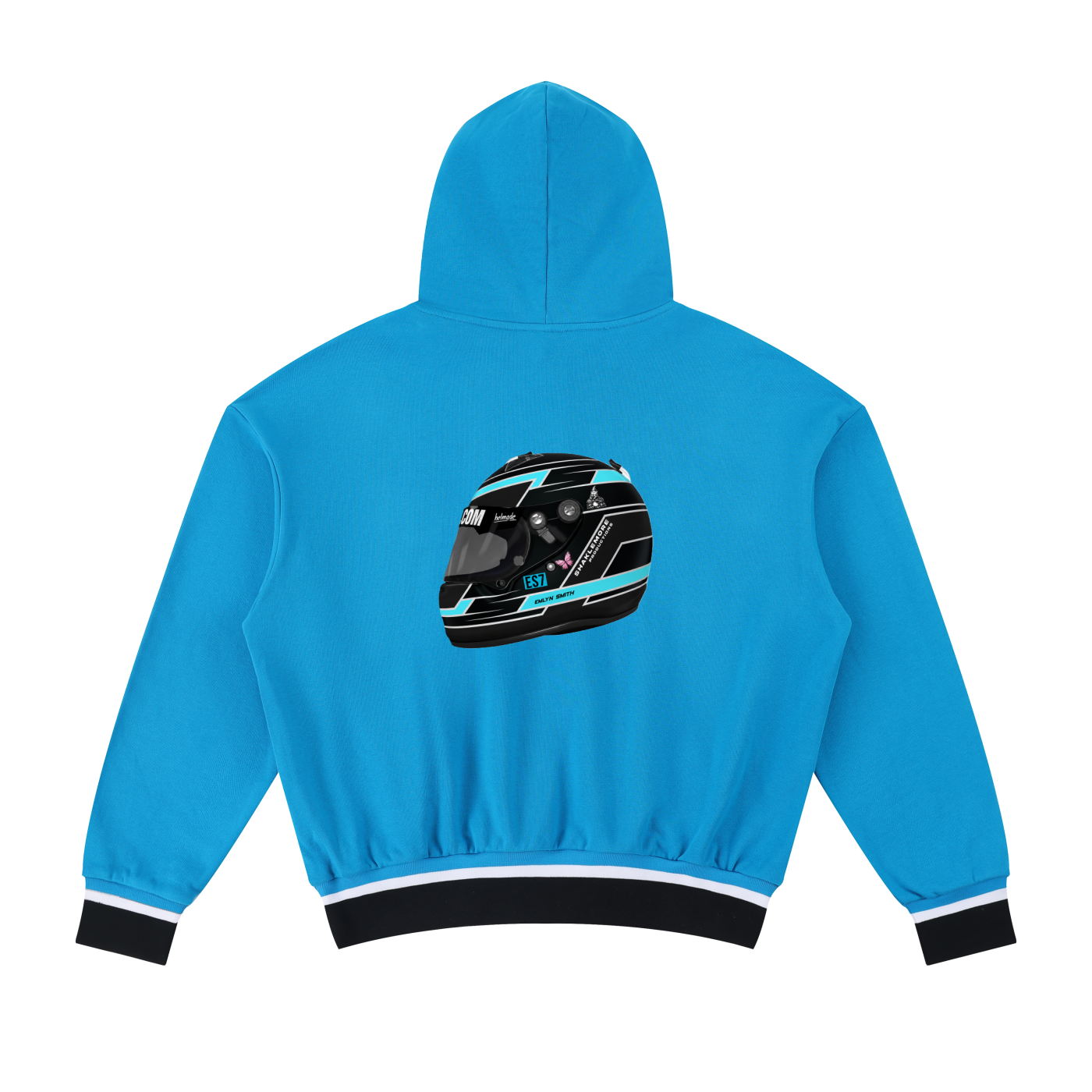 Emlyn Smith' Pro Driver ES7/Helmet/Signature Oversized Color Block Boxy Hoodie