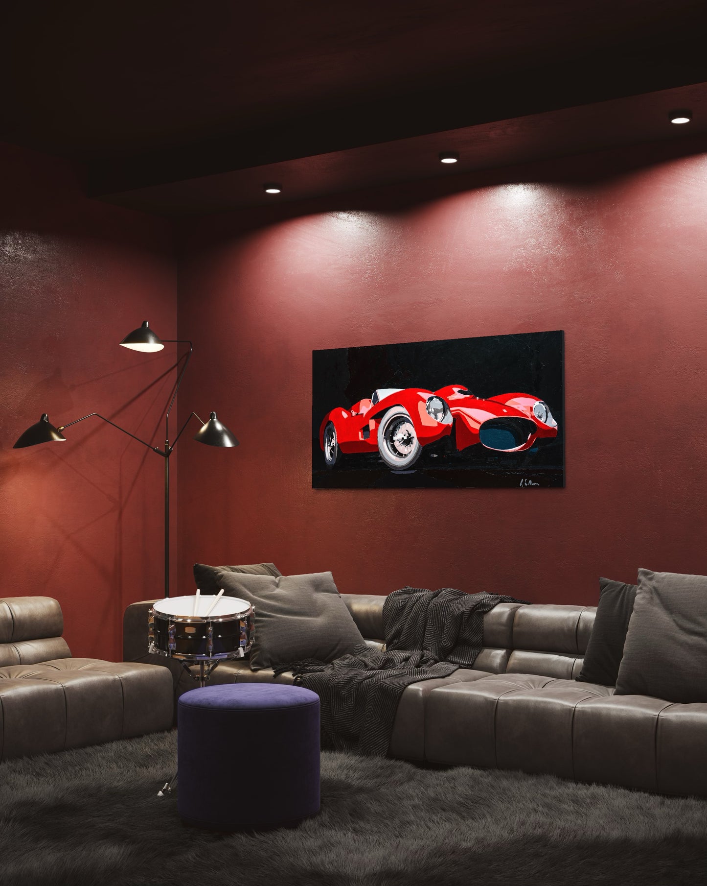 Robert Moore's 57' Ferrari Testa Rossa canvas prints