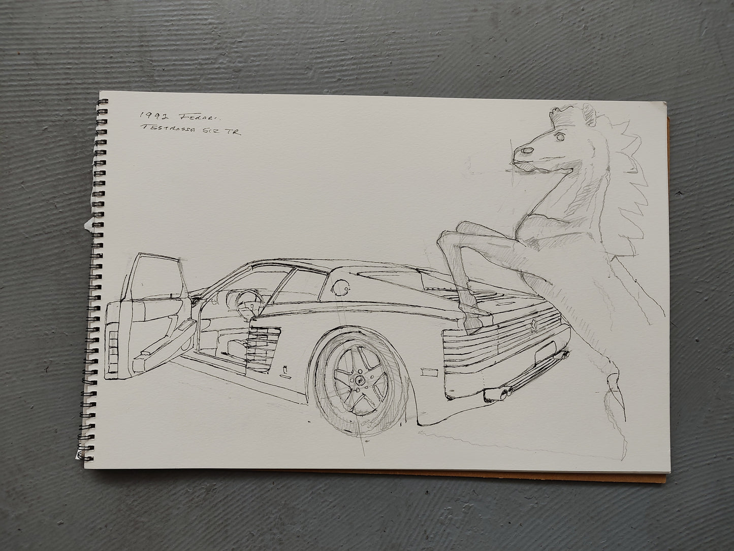 Richard Smyth' Ferrari 512 Testarossa montage fine art