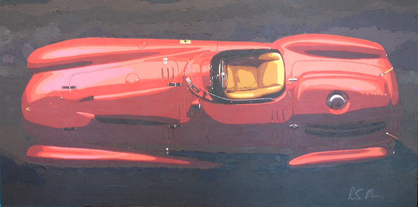 Robert Moore' 1954 Ferrari Top view custom Giclee prints