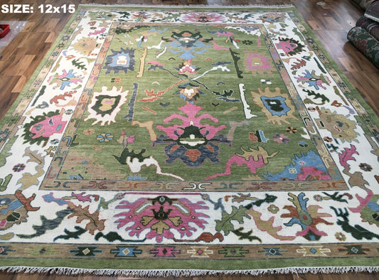Classic Persian Oriental Hand Knotted New Zealand Wool Rug #20 12'x15'