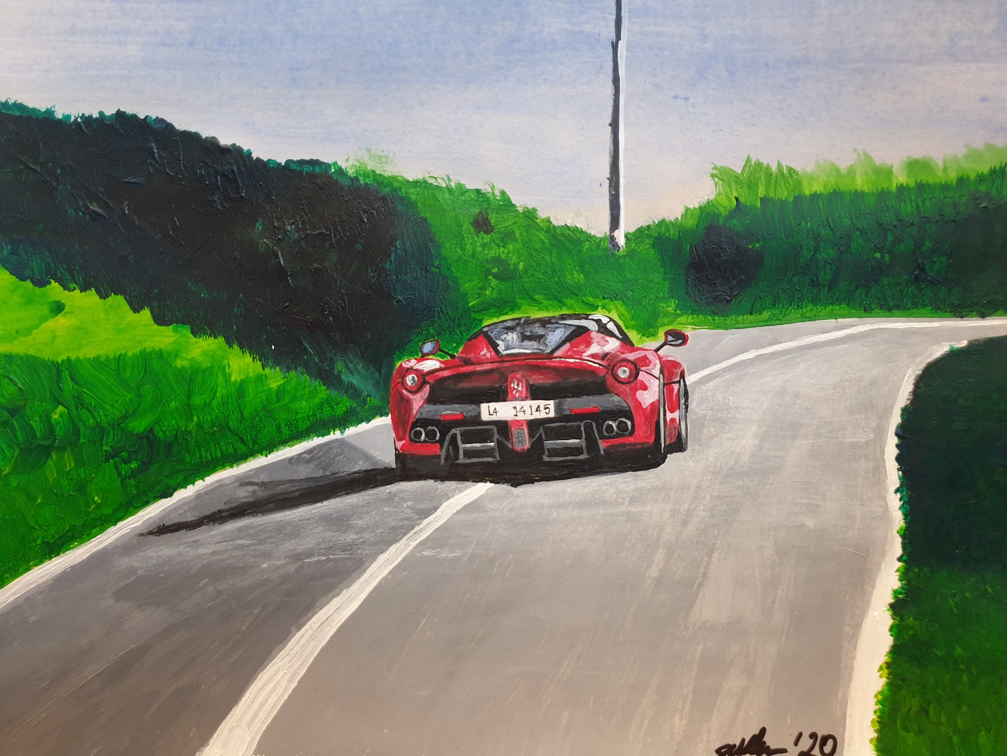 Waldron' 57 Ferrari Testa Rosa fine art Giclee prints