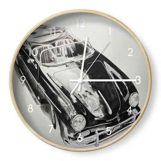 Massimo' Deep Reflection Porsche wall clock