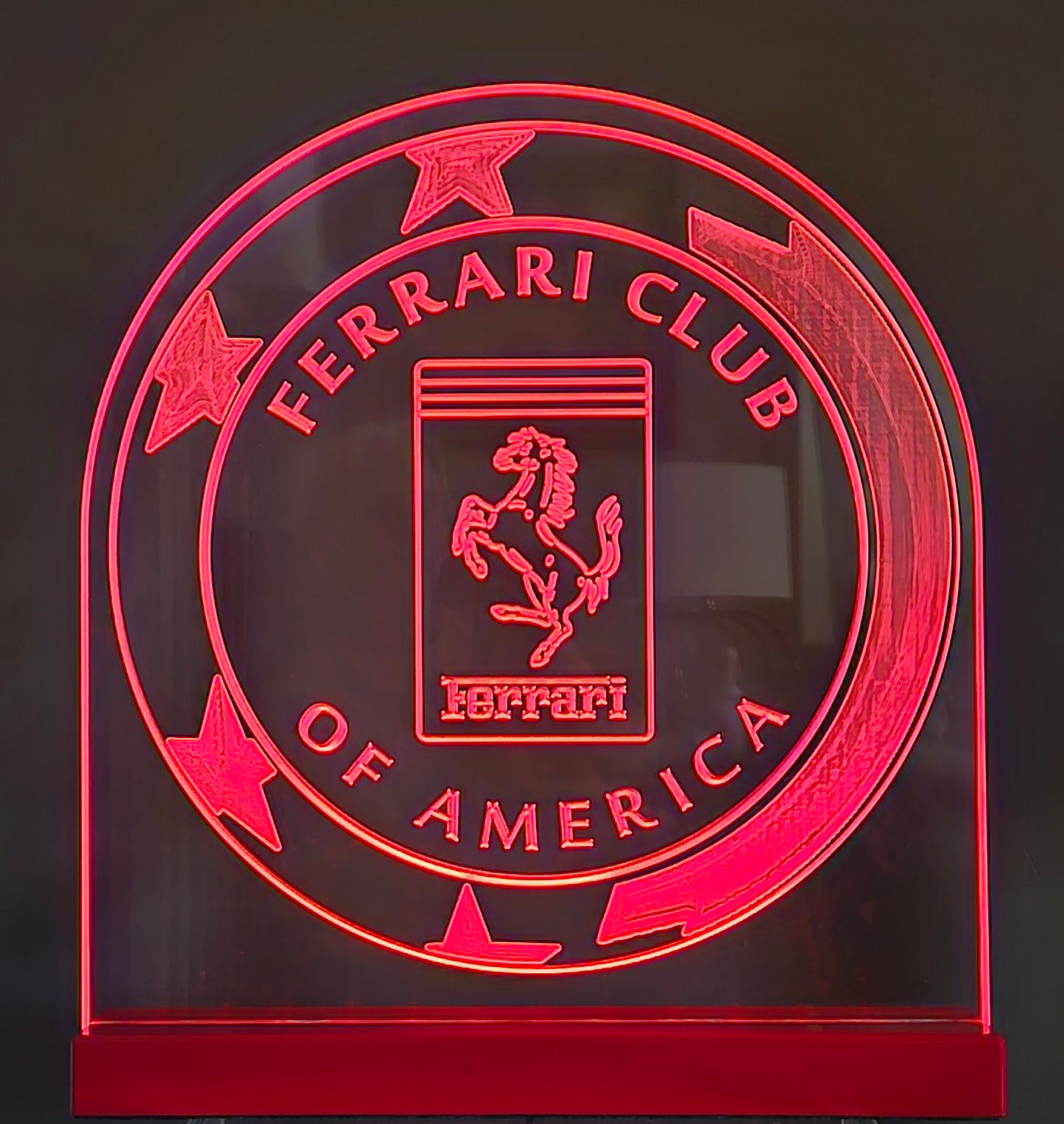 Clear Acrylic RGB LED Shelf light sign