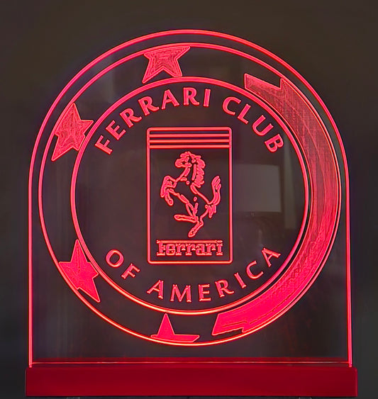 Clear Acrylic RGB LED Shelf light sign