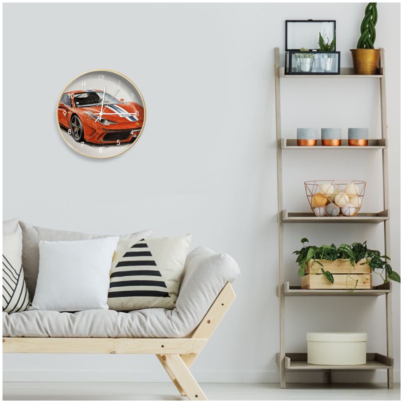Massimo' Red Ferrari wall clock