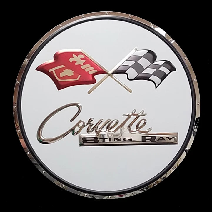 Chevrolet Corvette C2 Sting Ray stainless steel garage sign