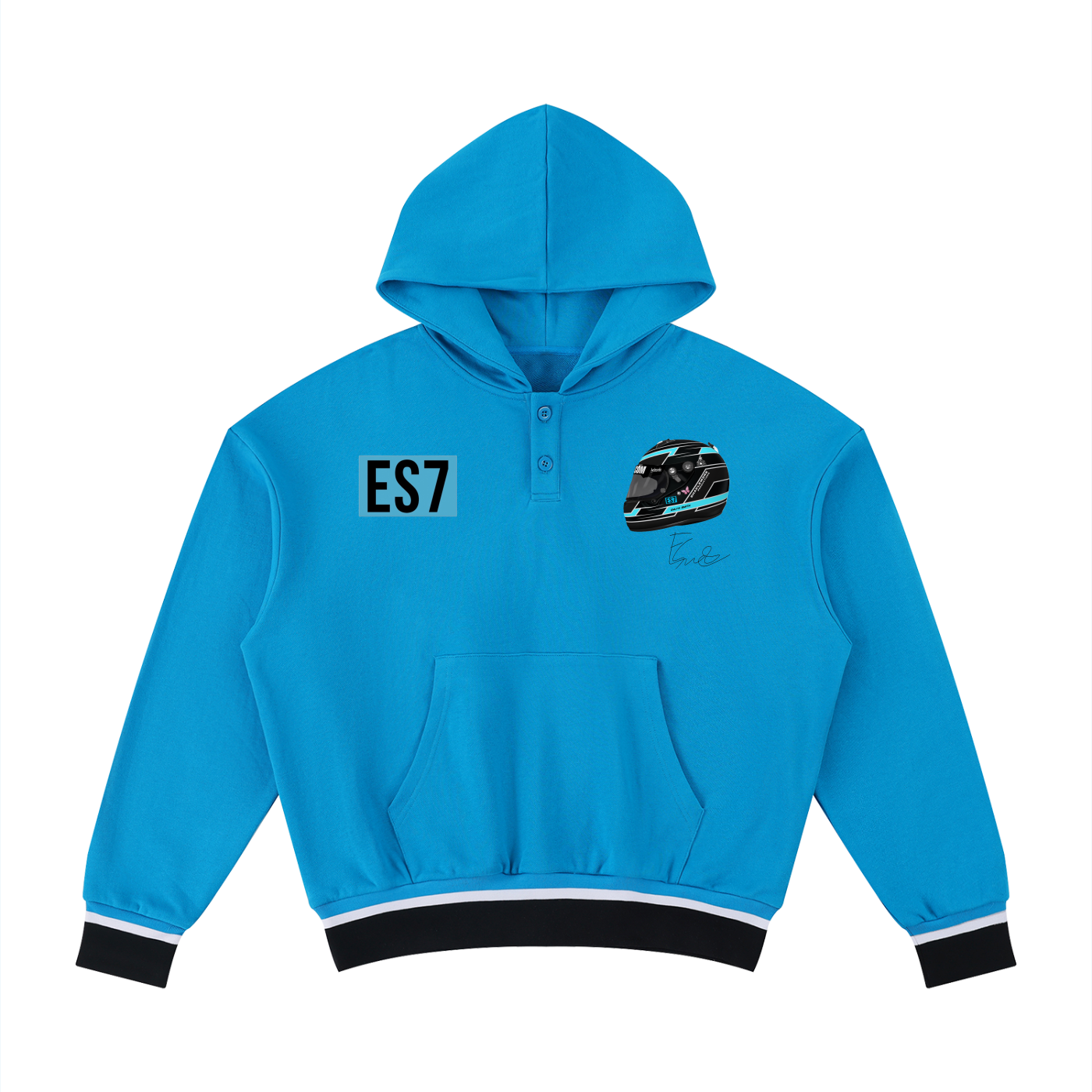 Emlyn Smith' Pro Driver ES7/Helmet/Signature Oversized Color Block Boxy Hoodie