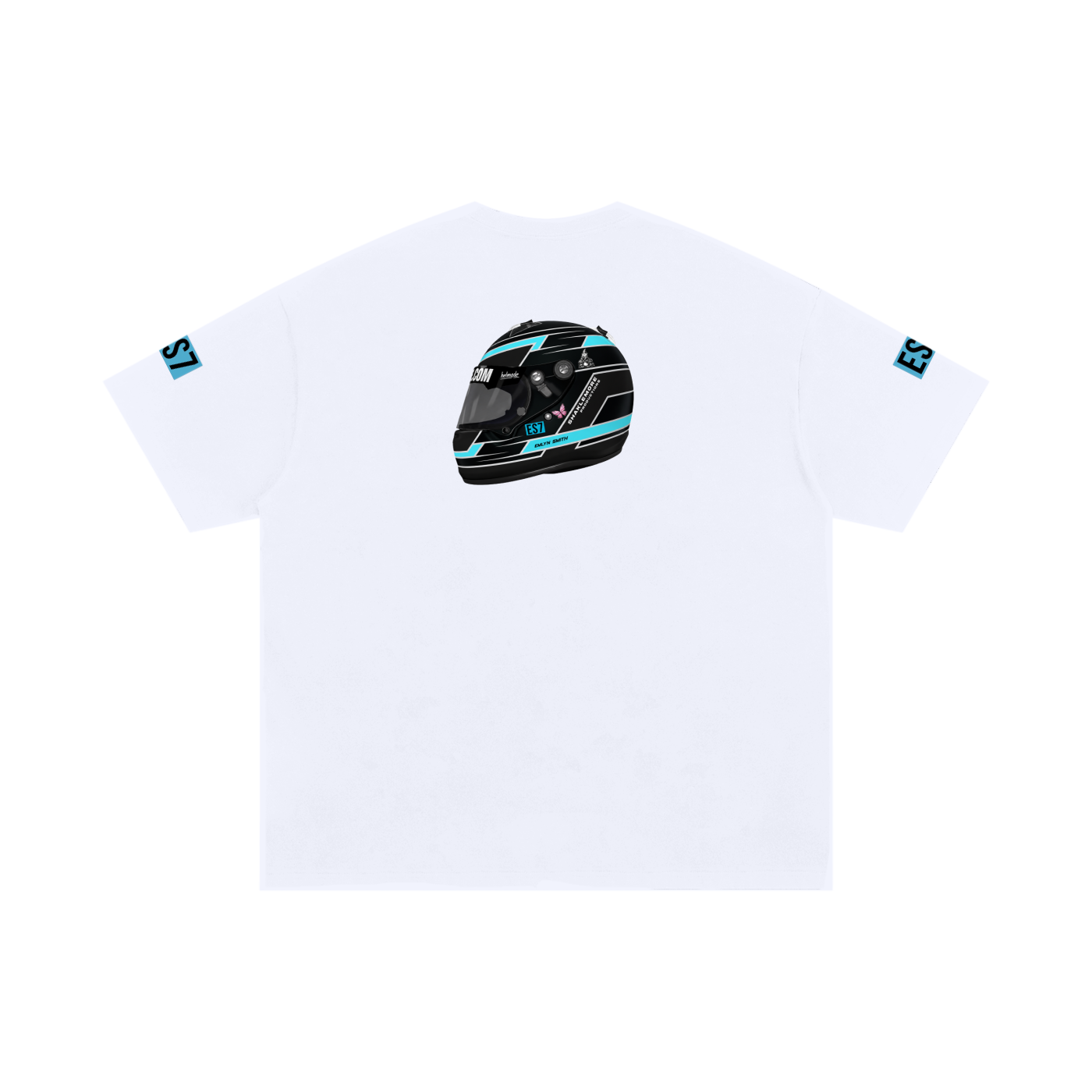 Emlyn Smith Race Driver Signature series white Cotton T-Shirt
