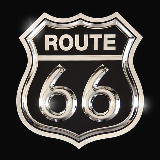 Route 66 stainless steel metal sign