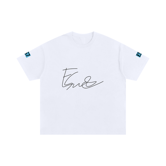 Emlyn Smith Race Driver Signature series white Cotton T-Shirt