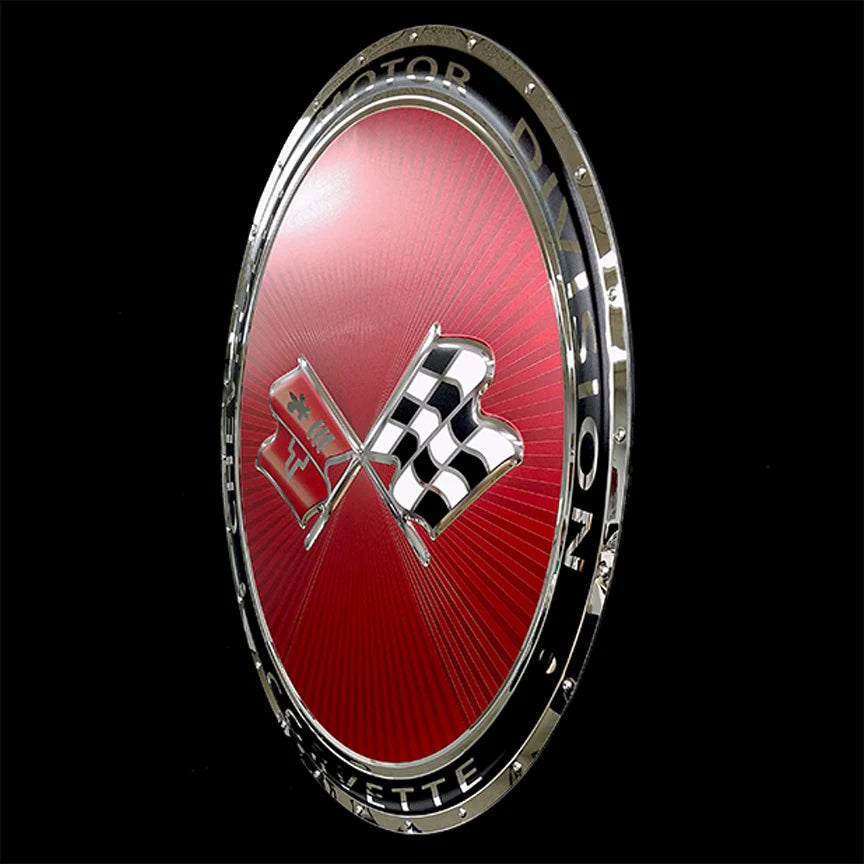 Chevrolet Corvette C3 badge stainless steel garage sign