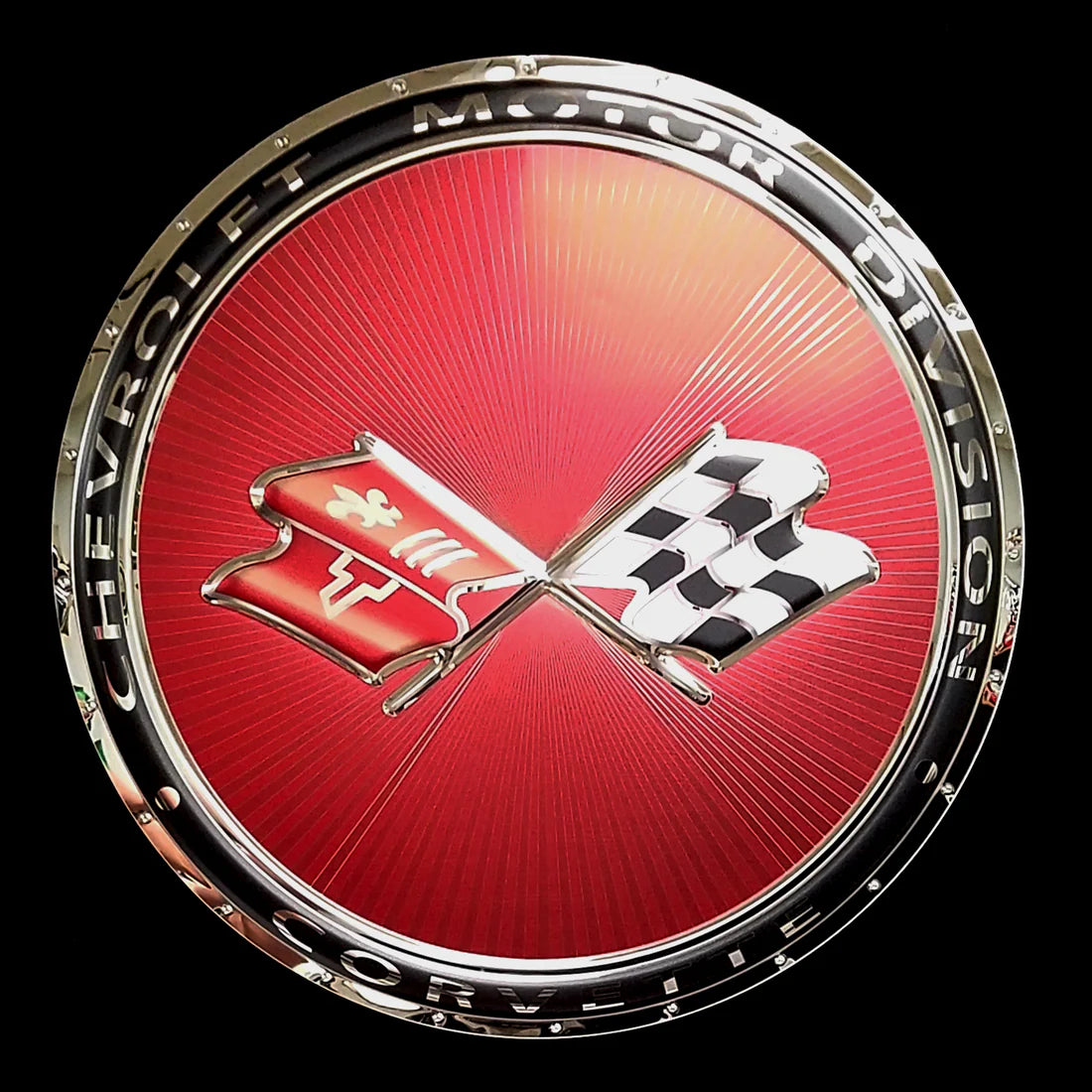 Chevrolet Corvette C3 badge stainless steel garage sign