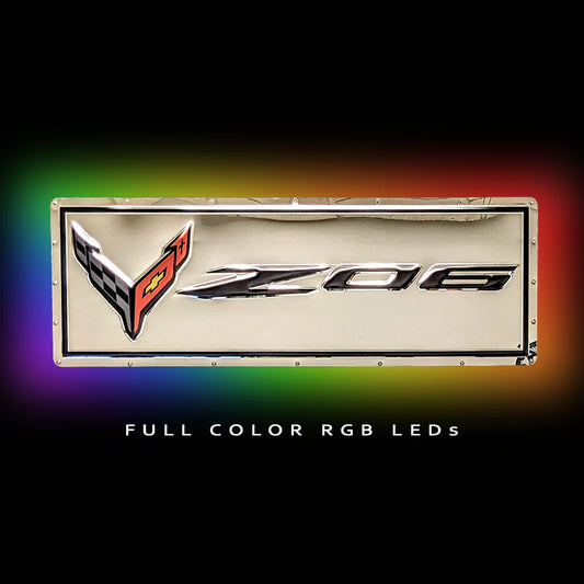 C8 Corvette Z06 logo stainless steel wall sign