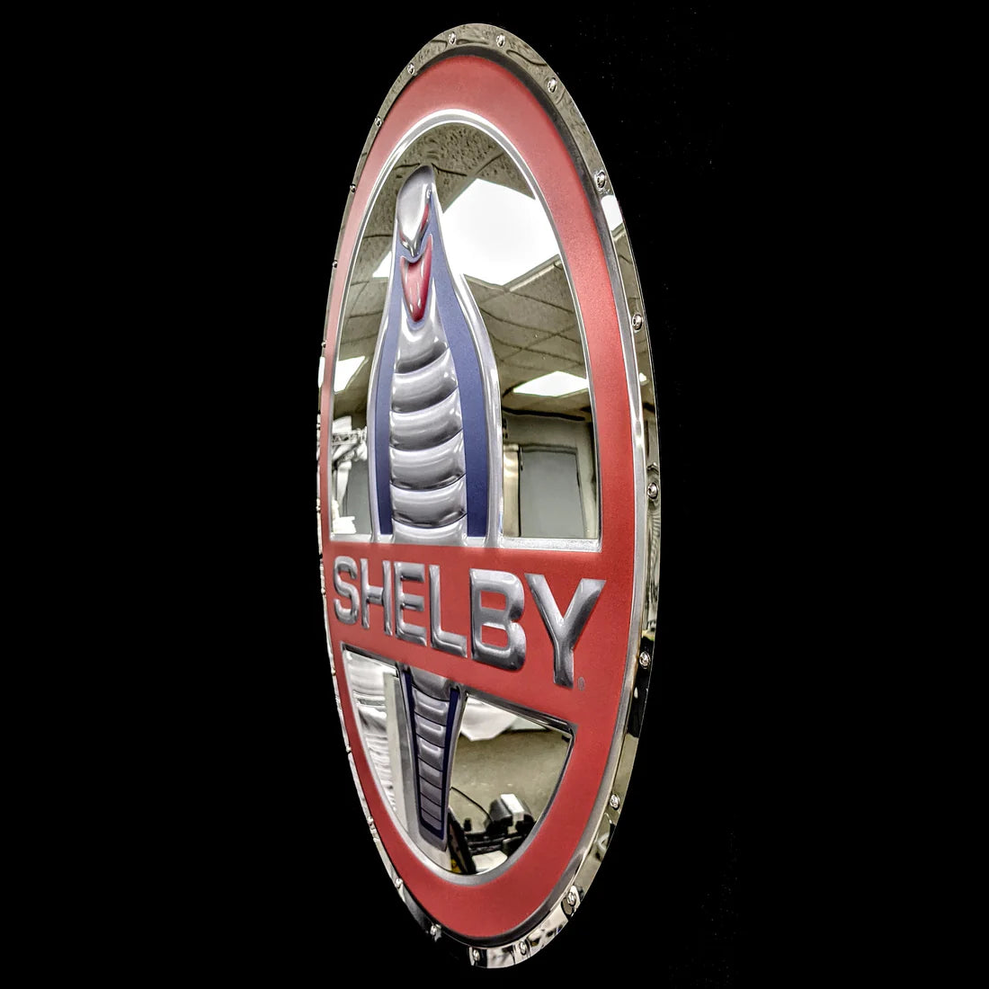 Classic Shelby Cobra Badge Metal Sign