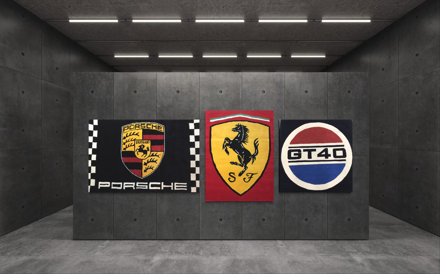 Crest & Checkered Flag custom Rug