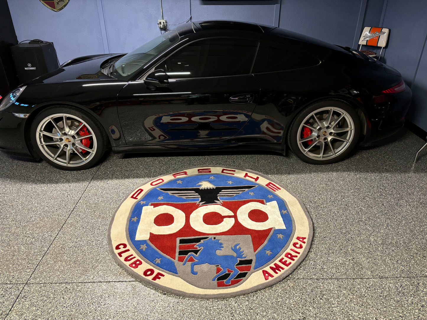 Custom SCCA logo Wool & Silk Handmade rug