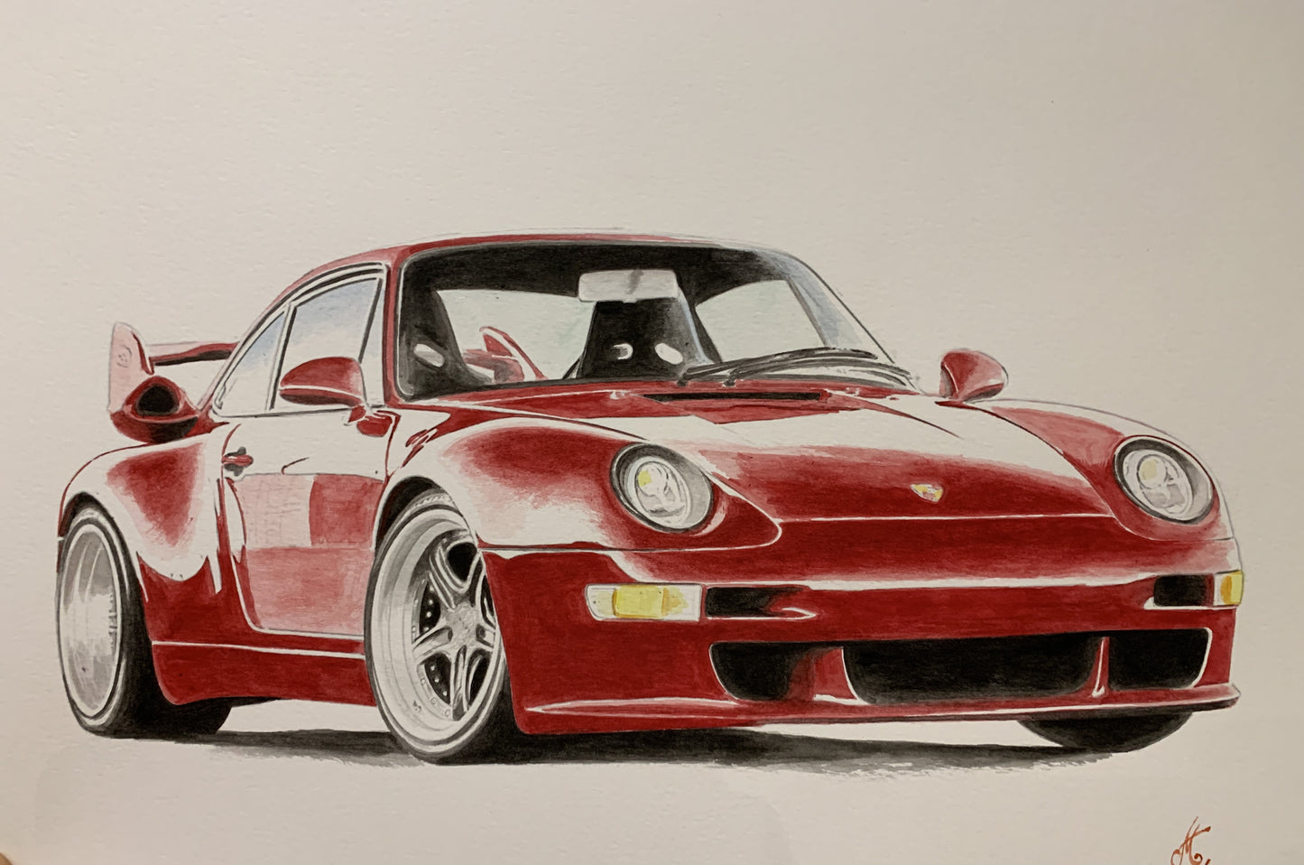 Massimo' Red Pcar Giclee fine Art Prints