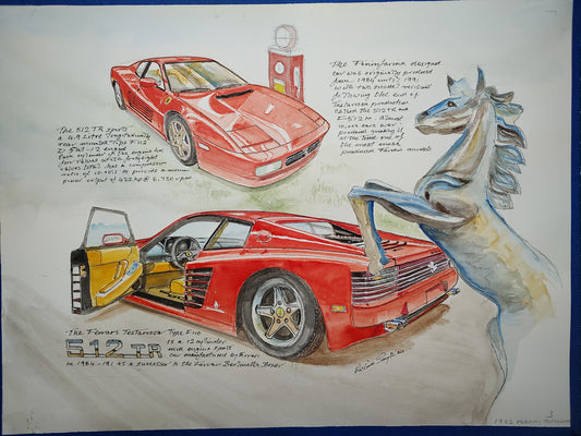 Richard Smyth' Ferrari 512 Testarossa montage fine art