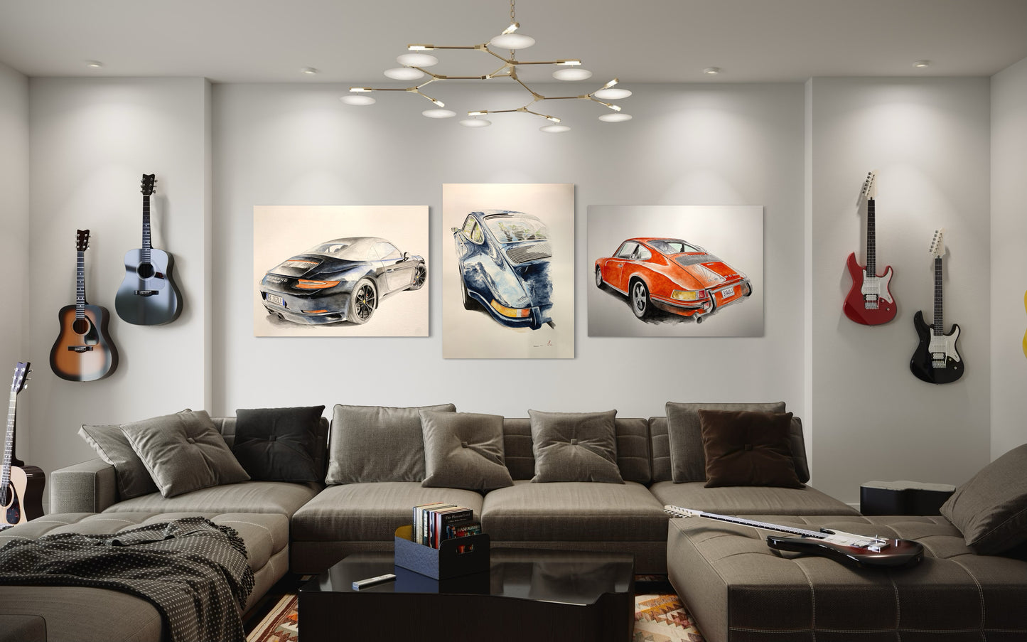 Massimo' Red Ferrari Giclee fine art prints
