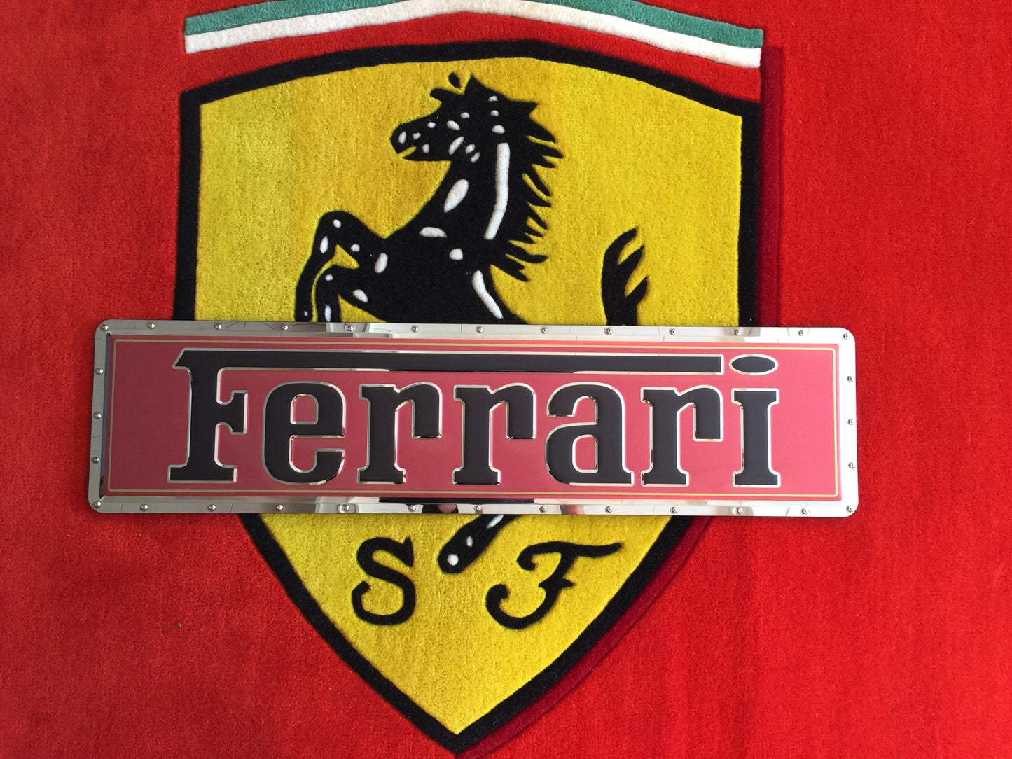 Ferrari script 3D Stainless-Steel signs