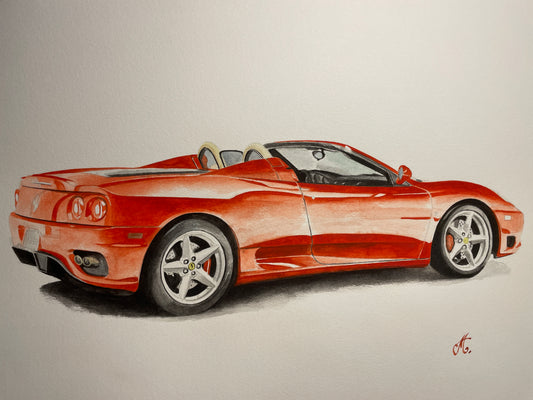 Massimo' Ferrari Red Spider Giclee fine art prints