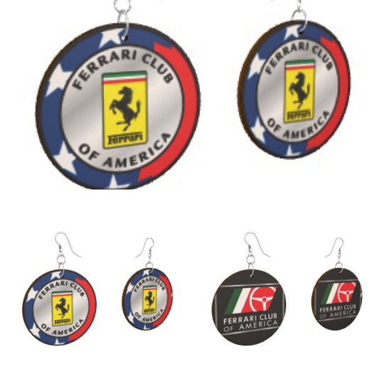 Ferrari Club of America lightweight earrings