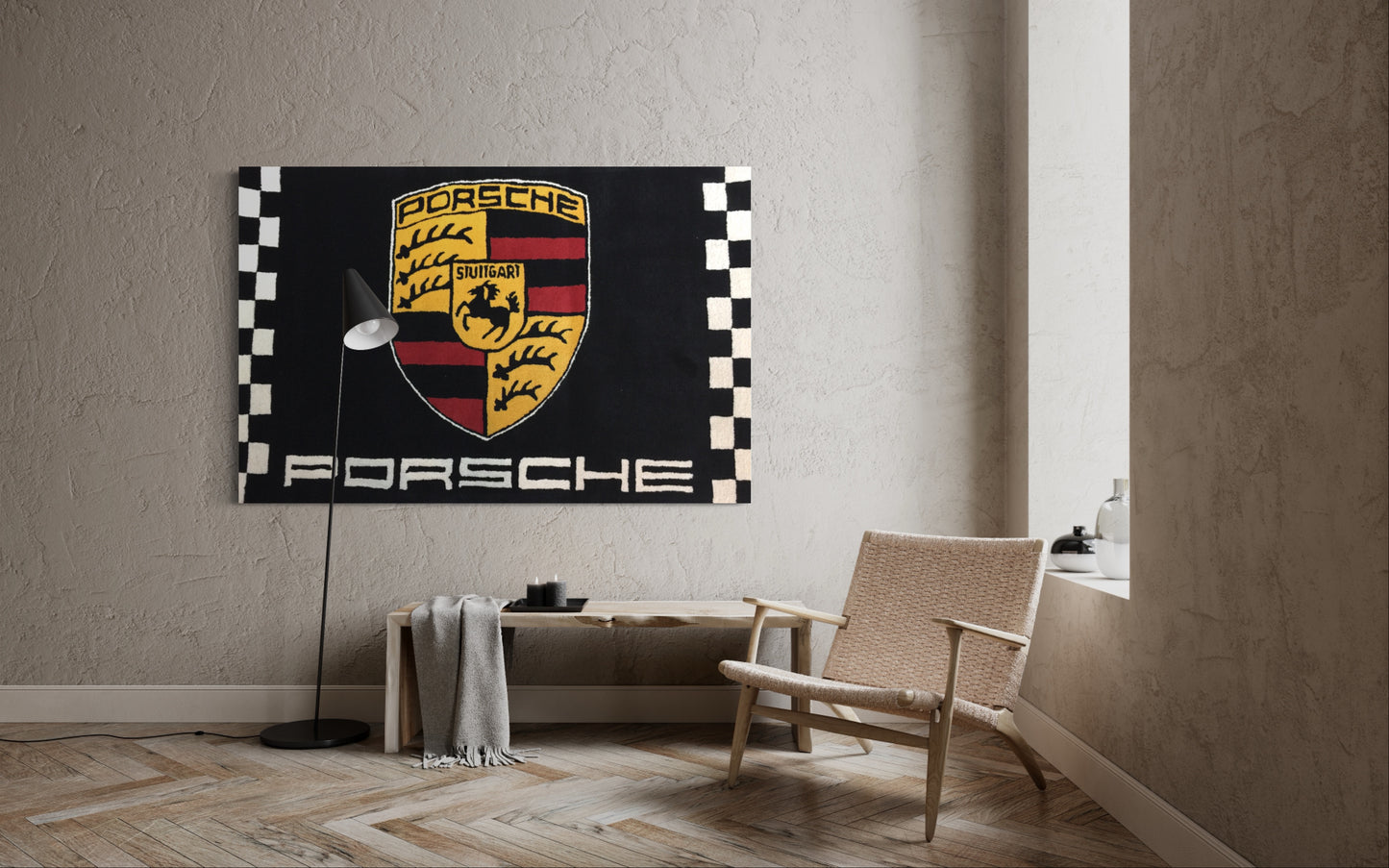 Custom SCCA logo Wool & Silk Handmade rug