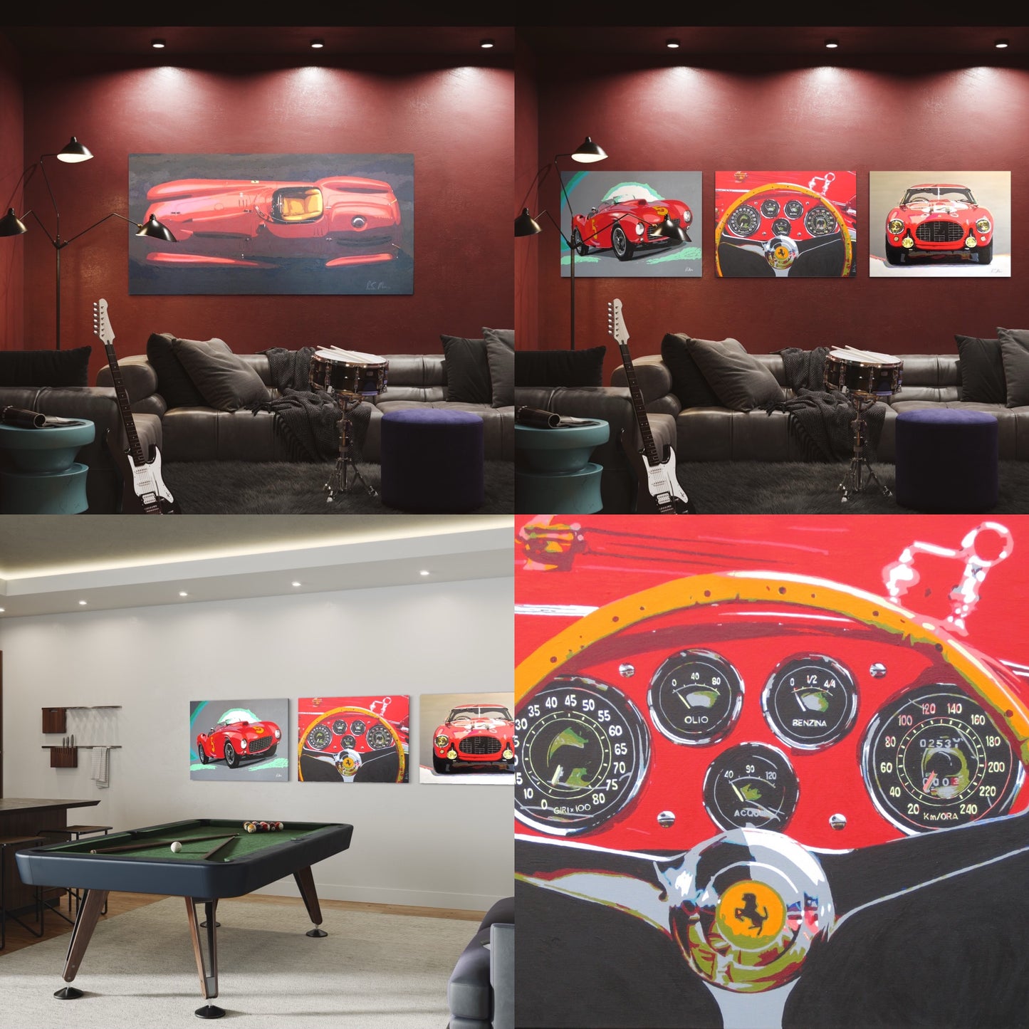Robert Moore' 1953 Ferrari 375MM custom Giclee Prints