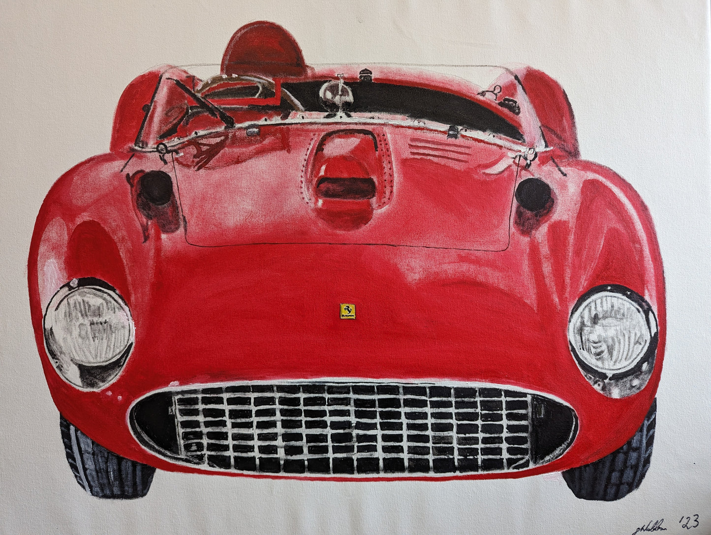 Waldron' F40 rear corner aspect fine art Giclee prints