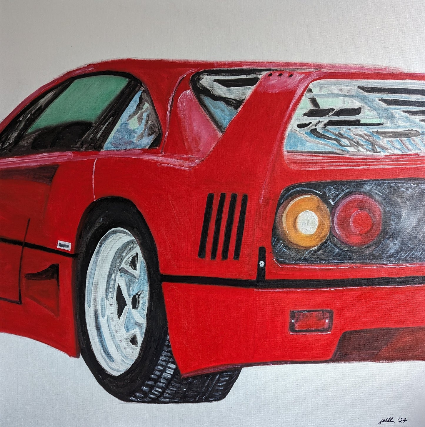 Waldron' F40 rear corner aspect Giclee custom prints