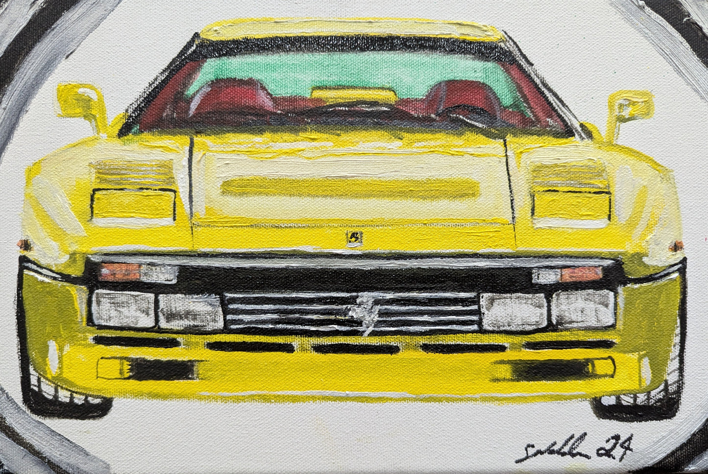 Waldron' F40 rear corner aspect fine art Giclee prints