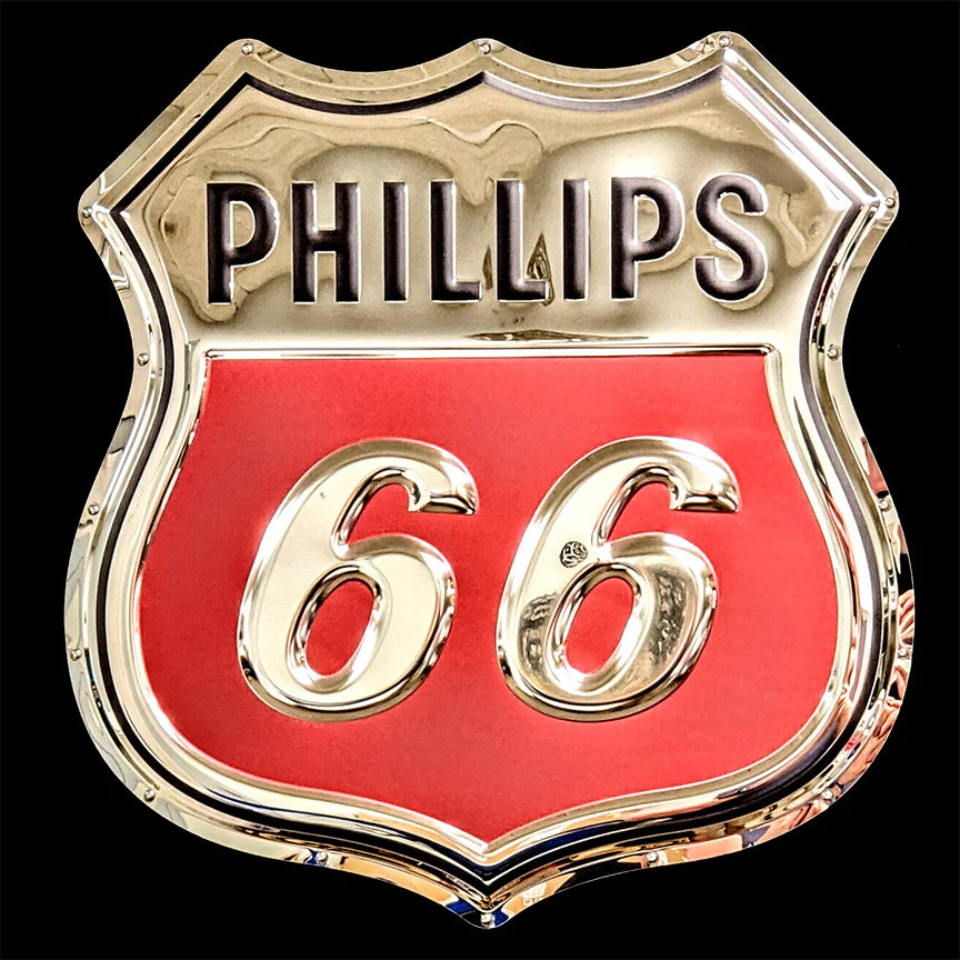 Phillips 66 stainless steel garage sign