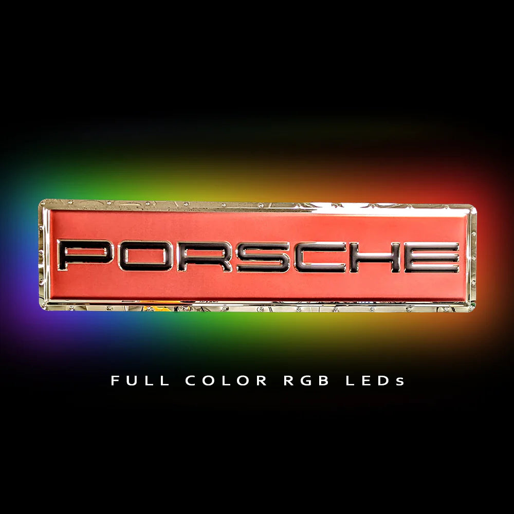 Porsche Stainless-Steel RGB LED Backlit sign