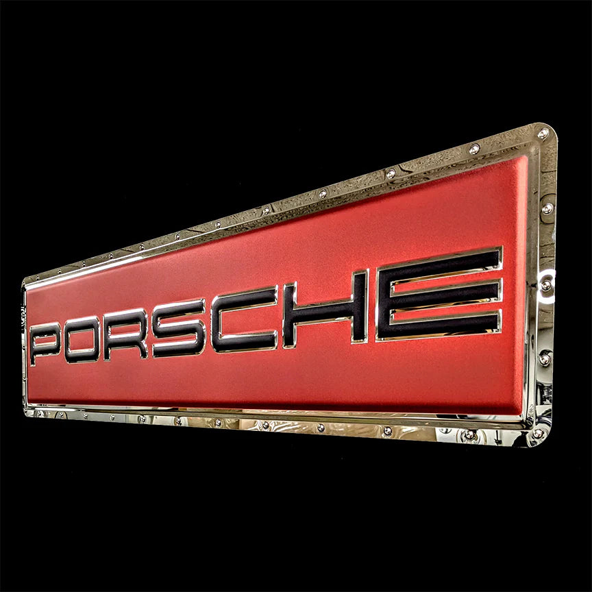 Porsche Stainless-Steel RGB LED Backlit sign