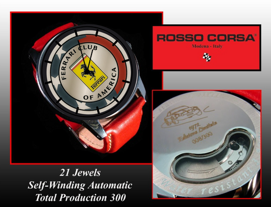 Ferrari Club of America 21 jewel wristwatch