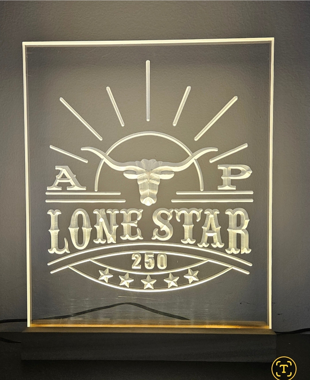 Clear Acrylic RGB LED Shelf light sign