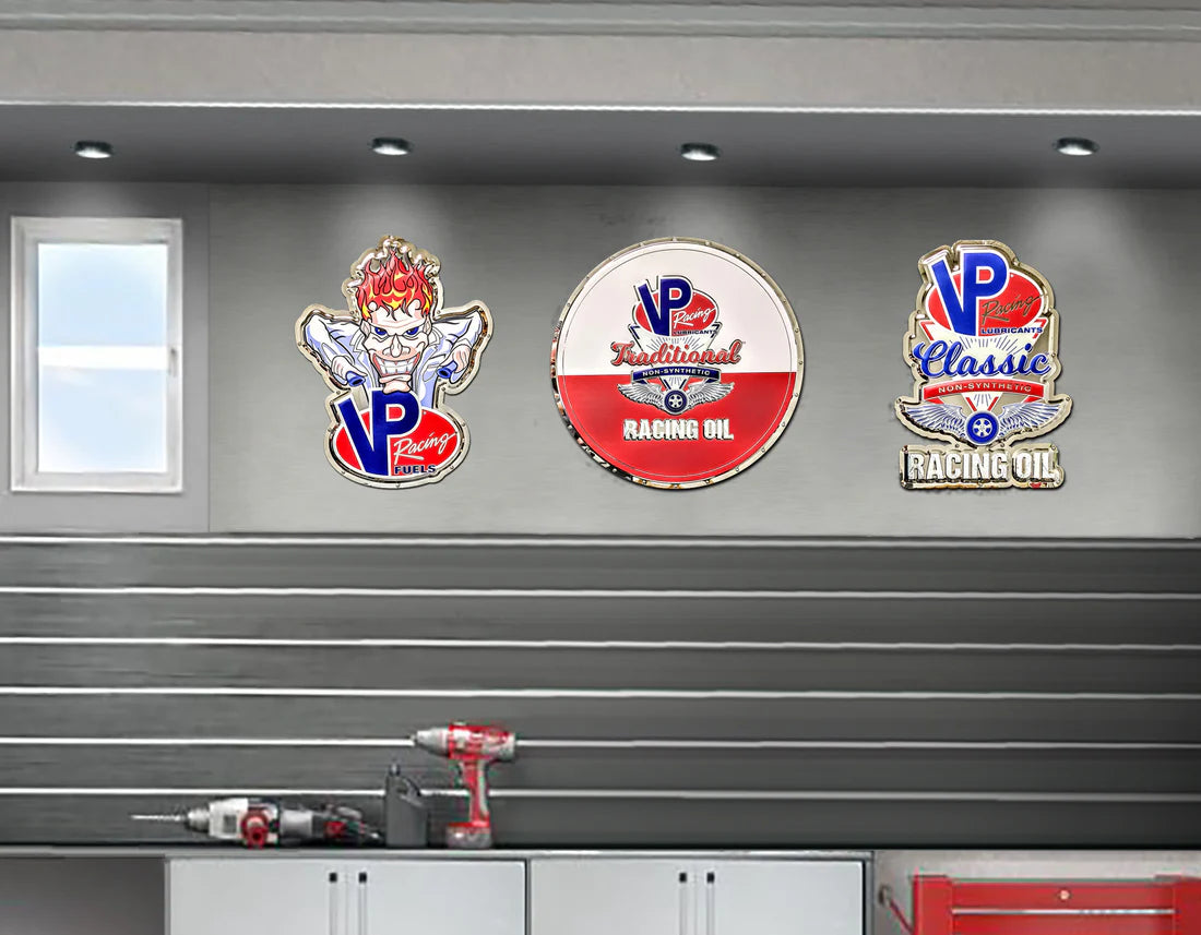 VP Racing Oil Circle Metal Sign RGB LED Back lit