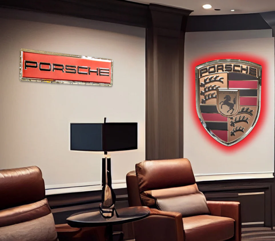 Porsche Crest 2023 Metal Sign