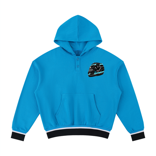 Emlyn Smith Race Driver Helmet F&B Oversized Color Block Boxy Hoodie