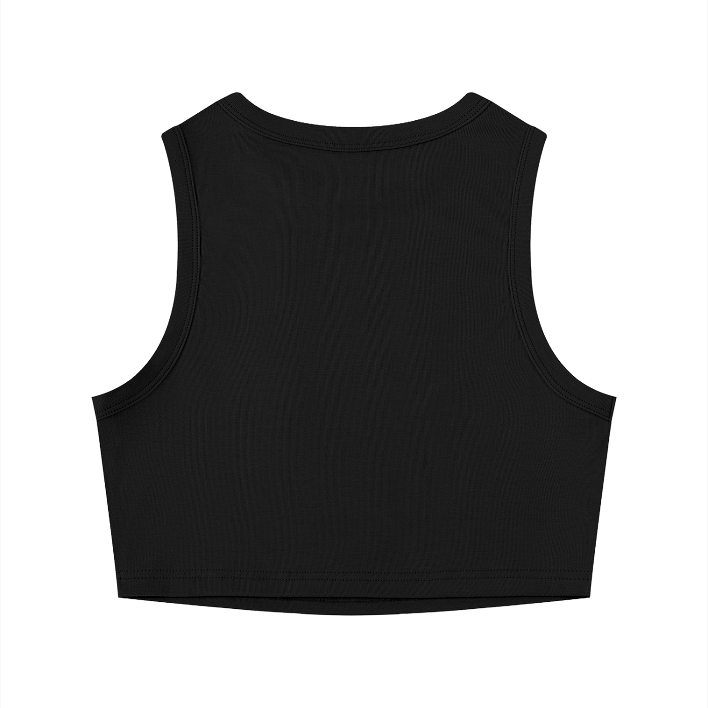 Emlyn Smith Race Driver Signature Series Classic Ladies Tight Crop Crewneck Tank Top in white cotton
