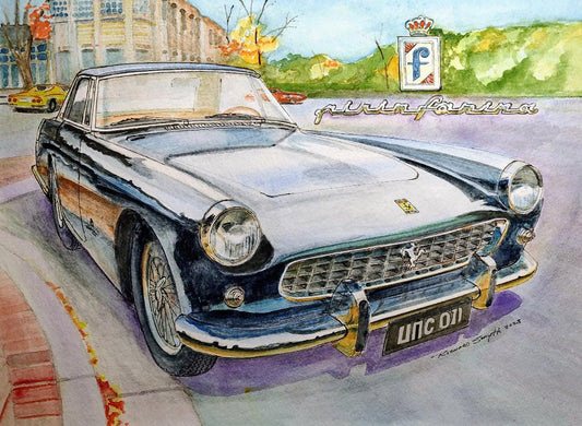 Richard Smyth' Black Ferrari on fine Giclee prints.