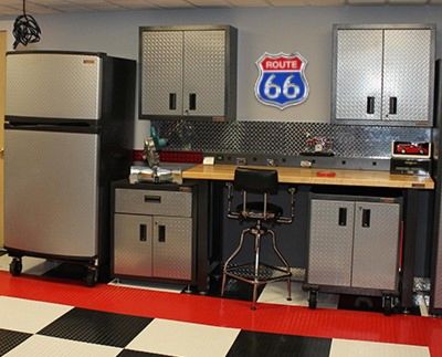 Route 66 stainless steel metal sign