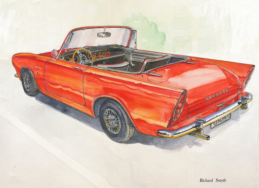 Richard Smyth' Sunbeam Alpine Giclee fine prints