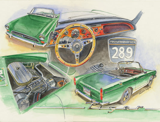 Richard Smyth' Sunbeam Tiger Giclee fine prints