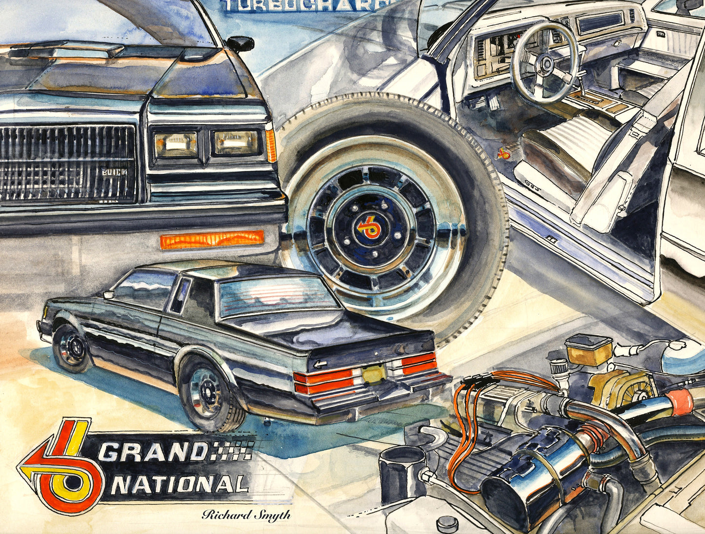 Richard Smyth' Buick Grand National Giclee fine prints
